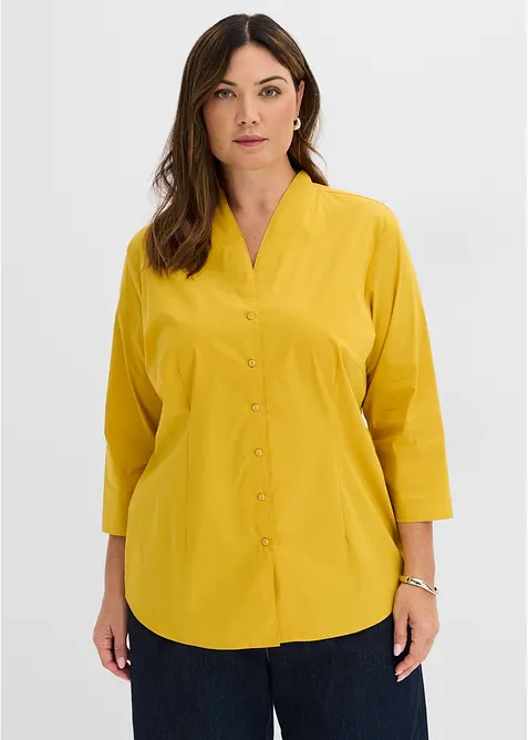 Bluse med st&aring;krage, bonprix