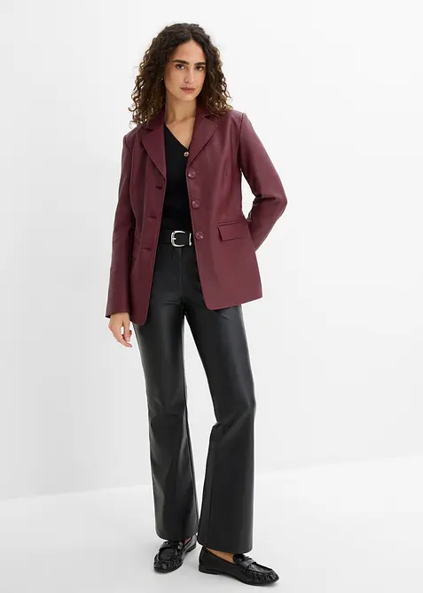 Lang blazer i imitert skinn, bonprix