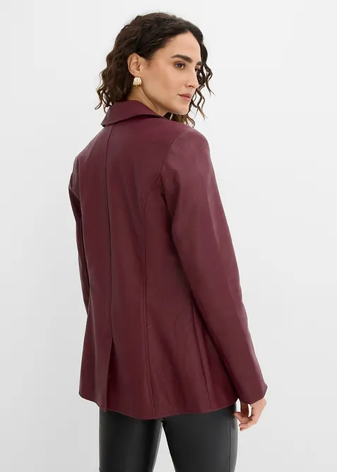 Lang blazer i imitert skinn, bonprix