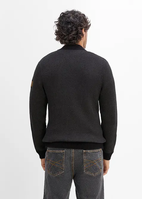 Grovstrikket cardigan i 100% bomull, bonprix