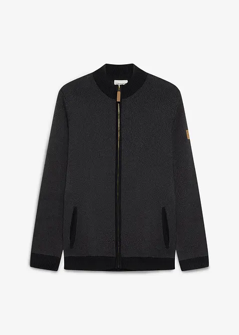 Grovstrikket cardigan i 100% bomull, bonprix