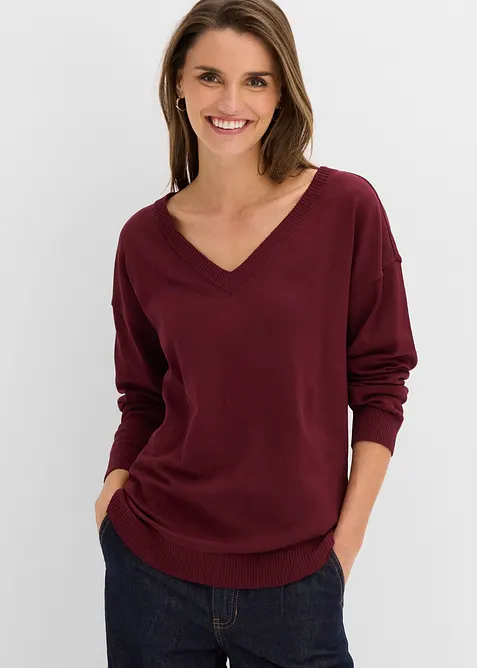 Oversized genser i viskosemiks, bonprix