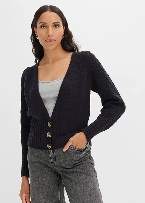 Finstrikket cardigan, bonprix