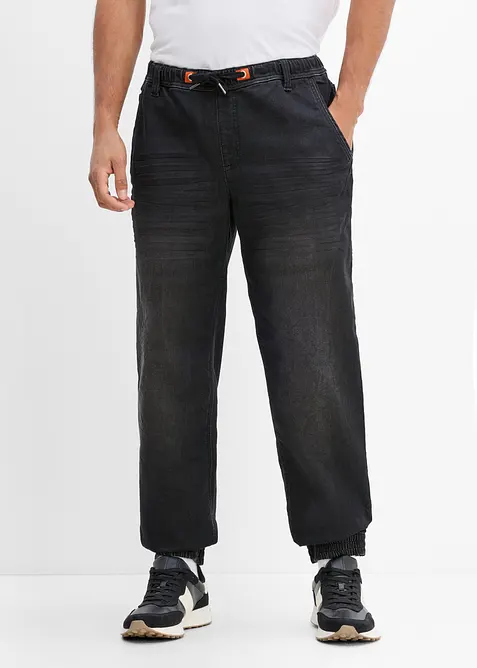 Regular Fit joggejeans med stretchlinning, Straight, bonprix