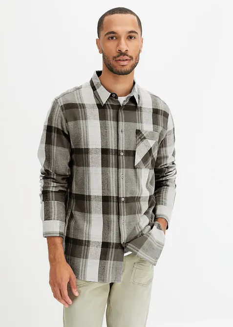 Flanellskjorte i 100% bomull, bonprix