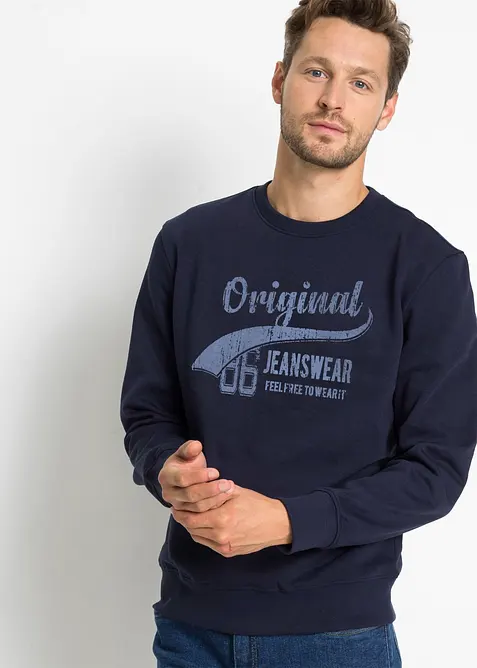 Sweatshirt i myk bomullsmiks (2-pack), bonprix