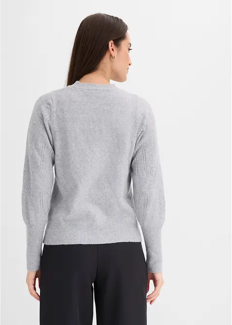 Genser med hullm&oslash;nster, bonprix