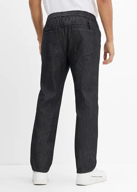 Lette Regular Fit pull on-jeans med stretchlinning, Straight, bonprix
