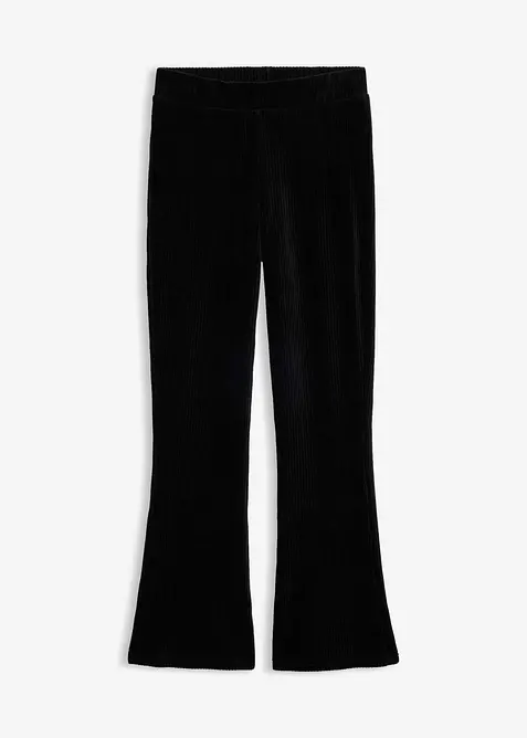 Utsvingt leggings i kordfl&oslash;yel, bonprix