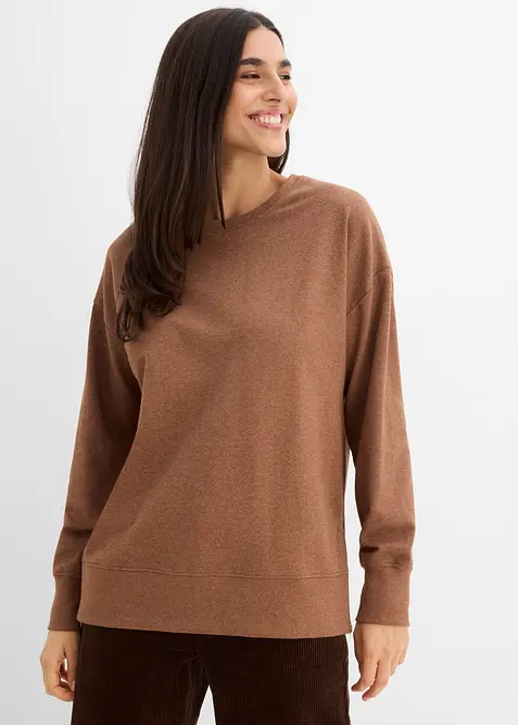 Sweatshirt i bomullsmiks, bonprix