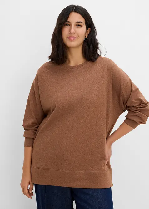 Sweatshirt i bomullsmiks, bonprix