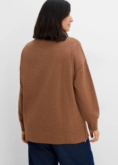 Sweatshirt i bomullsmiks, bonprix