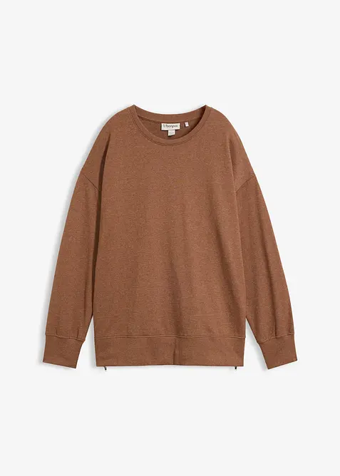 Sweatshirt i bomullsmiks, bonprix
