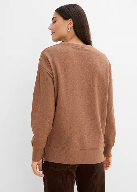 Sweatshirt i bomullsmiks, bonprix