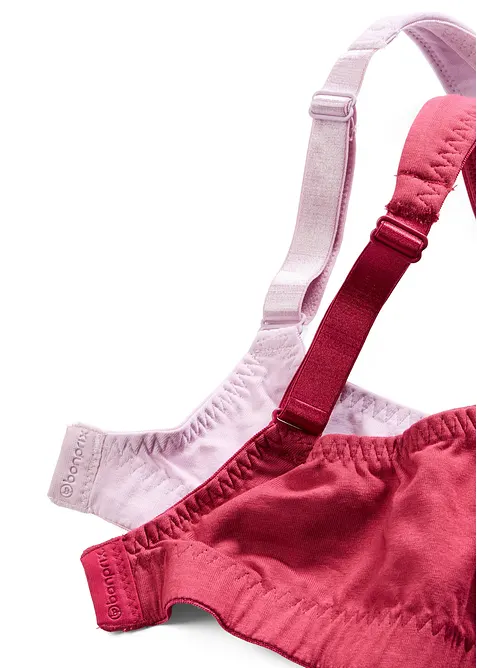 Minimizer T-skjorte-BH uten spiler med &oslash;kologisk bomull (2-pack), bonprix
