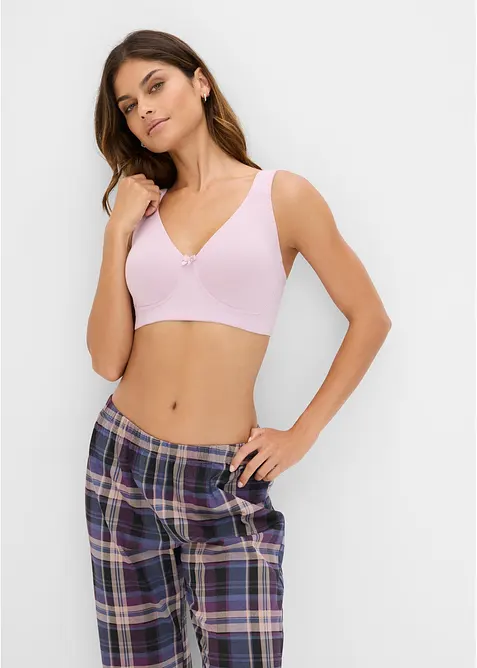 Minimizer T-skjorte-BH uten spiler med &oslash;kologisk bomull (2-pack), bonprix