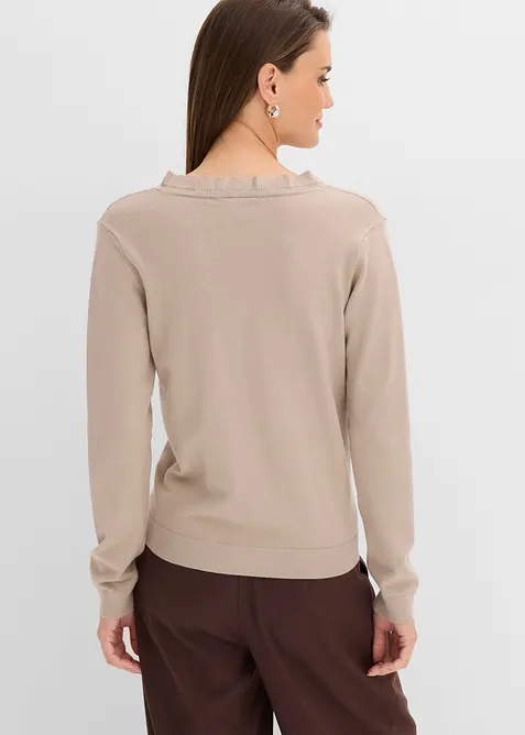 Finstrikket cardigan i lett viskosemiks, bonprix