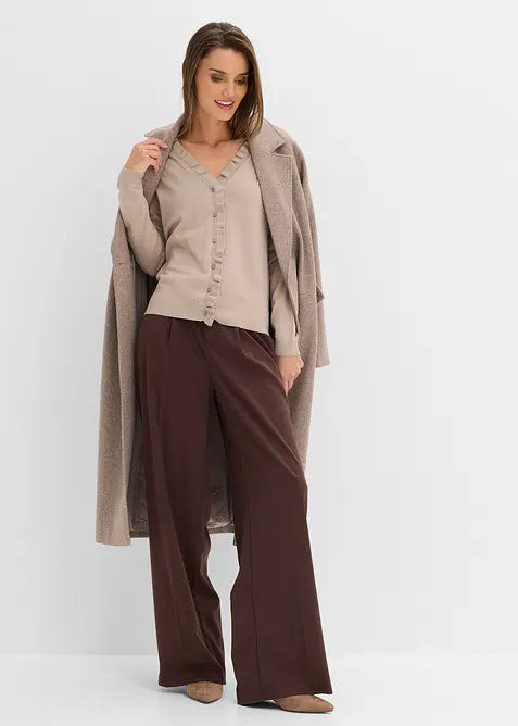 Finstrikket cardigan i lett viskosemiks, bonprix