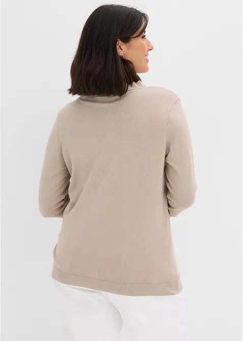 Finstrikket cardigan i lett viskosemiks, bonprix