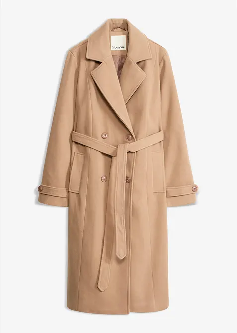 Vinter-trenchcoat i ullstil, bonprix