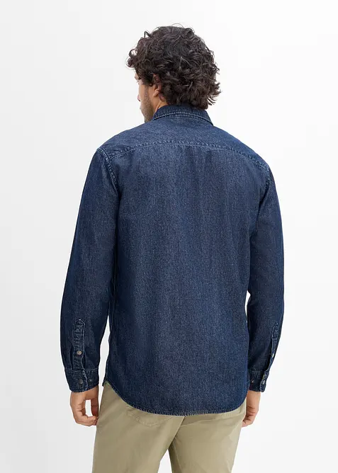Denimskjorte i 100% bomull, bonprix