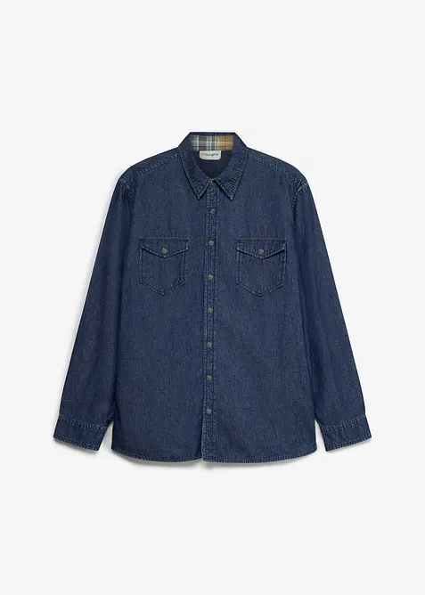 Denimskjorte i 100% bomull, bonprix