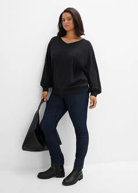 Oversized topp i 100% bomull, bonprix