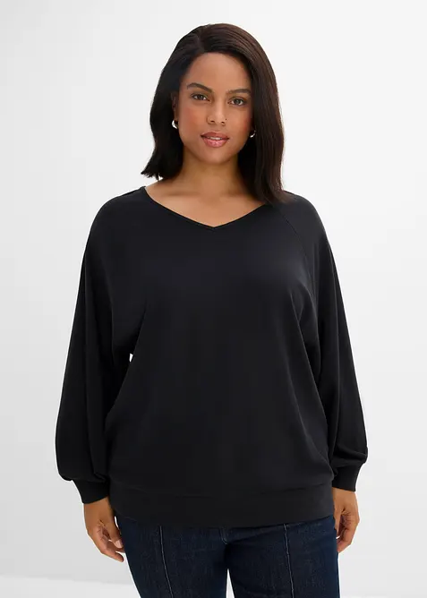 Oversized topp i 100% bomull, bonprix