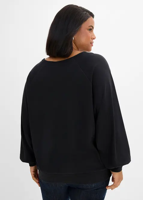 Oversized topp i 100% bomull, bonprix