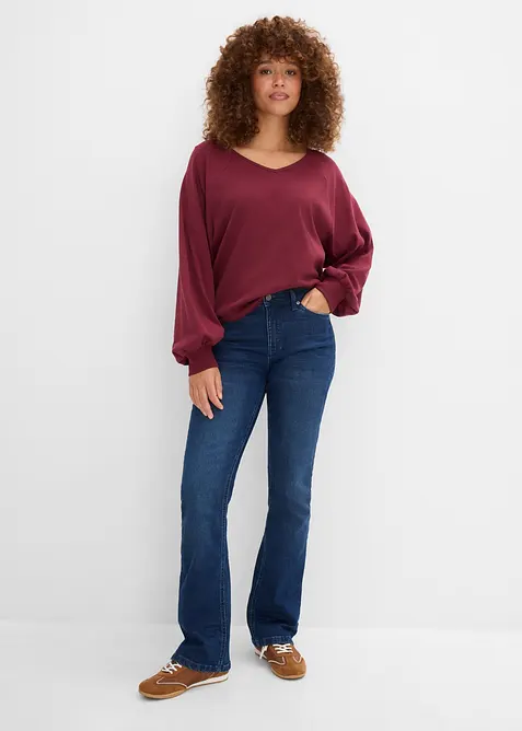 Oversized topp i 100% bomull, bonprix