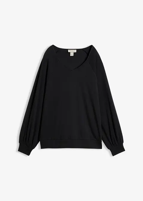 Oversized topp i 100% bomull, bonprix