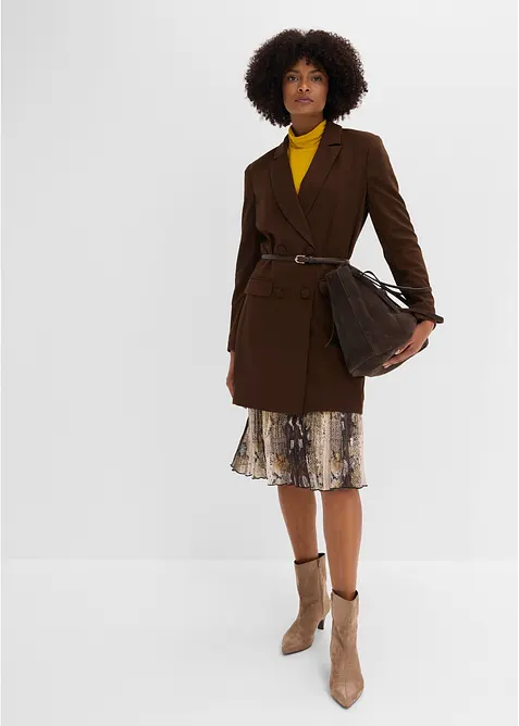 Lang blazer i Punto di Roma-materiale, bonprix