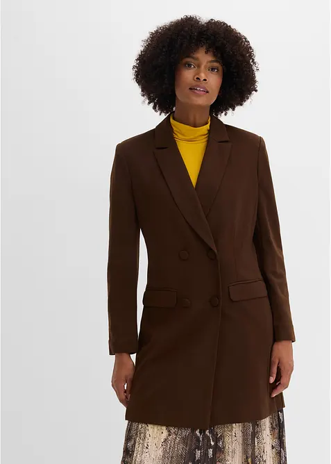 Lang blazer i Punto di Roma-materiale, bonprix