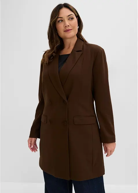 Lang blazer i Punto di Roma-materiale, bonprix