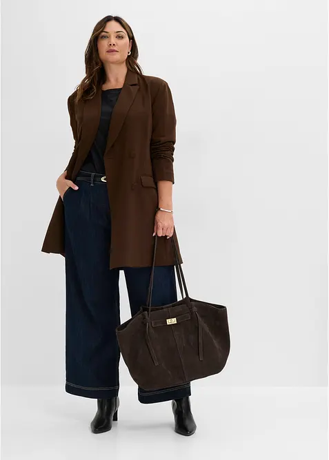 Lang blazer i Punto di Roma-materiale, bonprix
