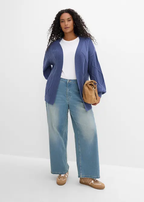 Kabelstrikket cardigan, bonprix