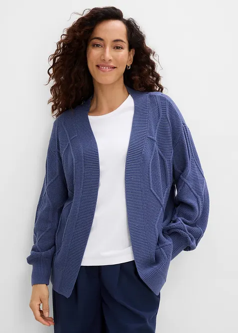 Kabelstrikket cardigan, bonprix