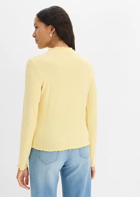 Ribbet topp i figurn&aelig;r modell, bonprix
