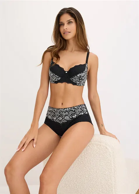B&oslash;yle-BH med m&oslash;nstret mesh, bonprix