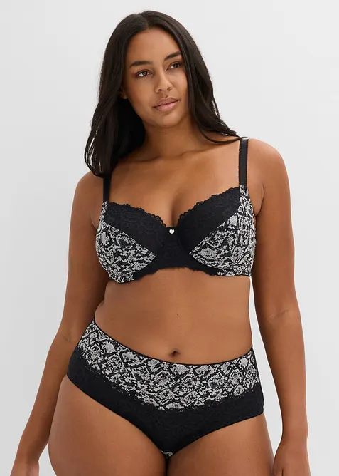 B&oslash;yle-BH med m&oslash;nstret mesh, bonprix
