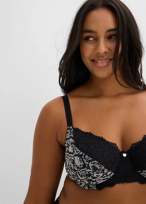 B&oslash;yle-BH med m&oslash;nstret mesh, bonprix
