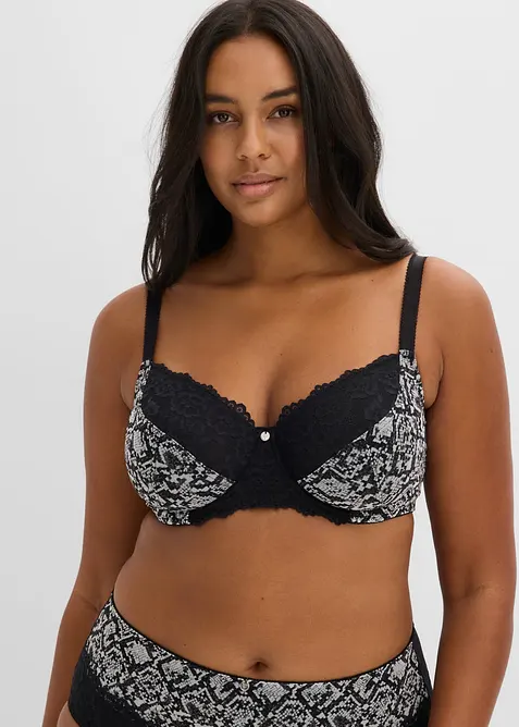 B&oslash;yle-BH med m&oslash;nstret mesh, bonprix