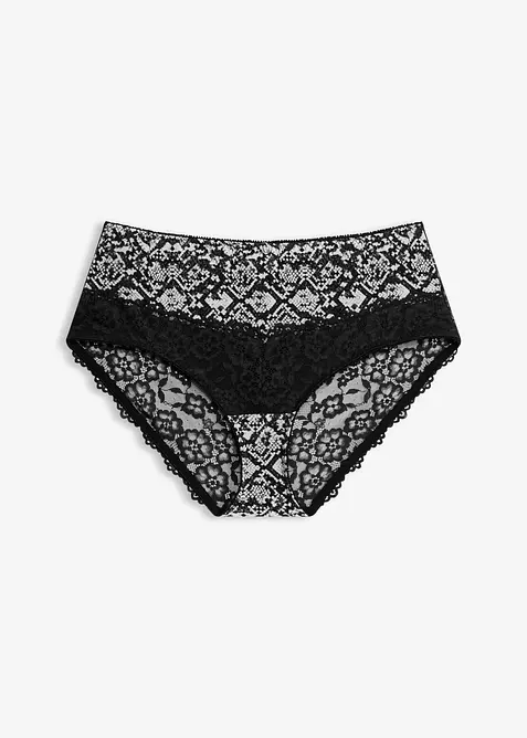 Maxipanty med m&oslash;nstret mesh, bonprix
