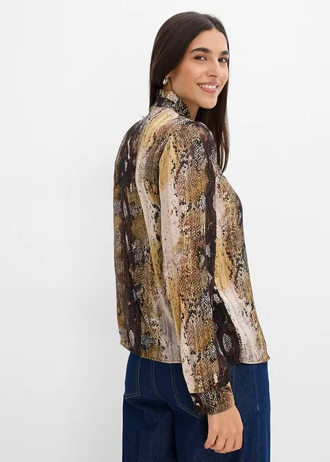 Chiffonbluse med glittergarn, bonprix