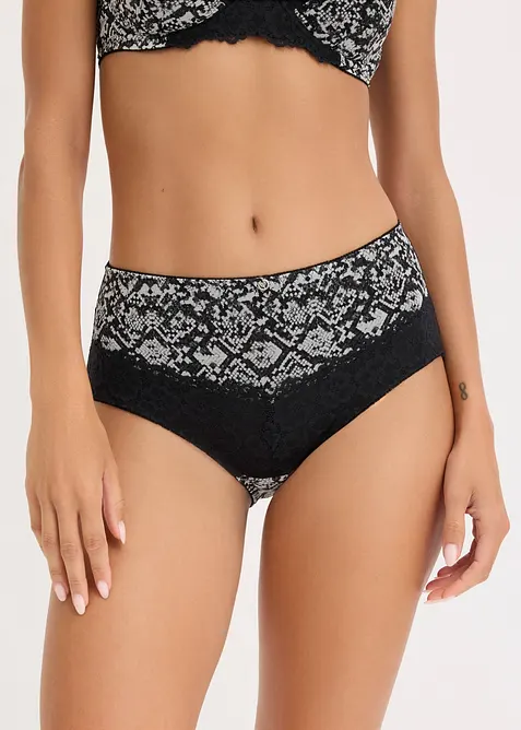Maxipanty med m&oslash;nstret mesh, bonprix