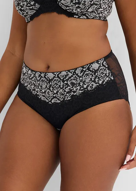 Maxipanty med m&oslash;nstret mesh, bonprix