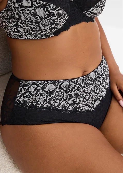 Maxipanty med m&oslash;nstret mesh, bonprix
