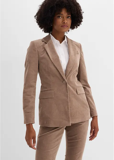 Blazer i kordfl&oslash;yel, bonprix