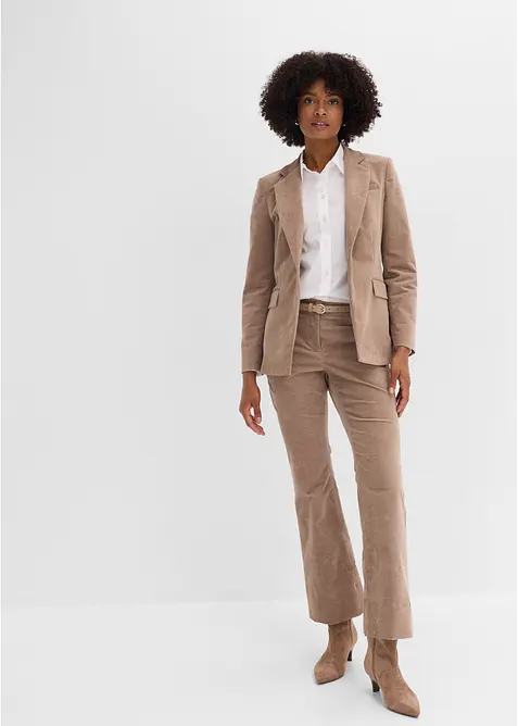 Blazer i kordfl&oslash;yel, bonprix