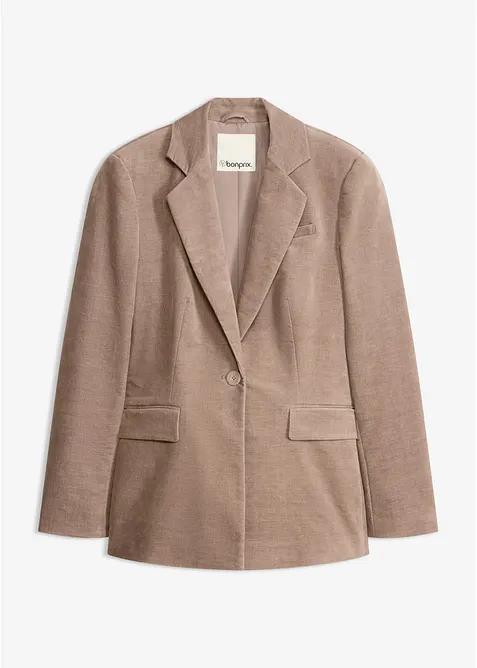 Blazer i kordfl&oslash;yel, bonprix